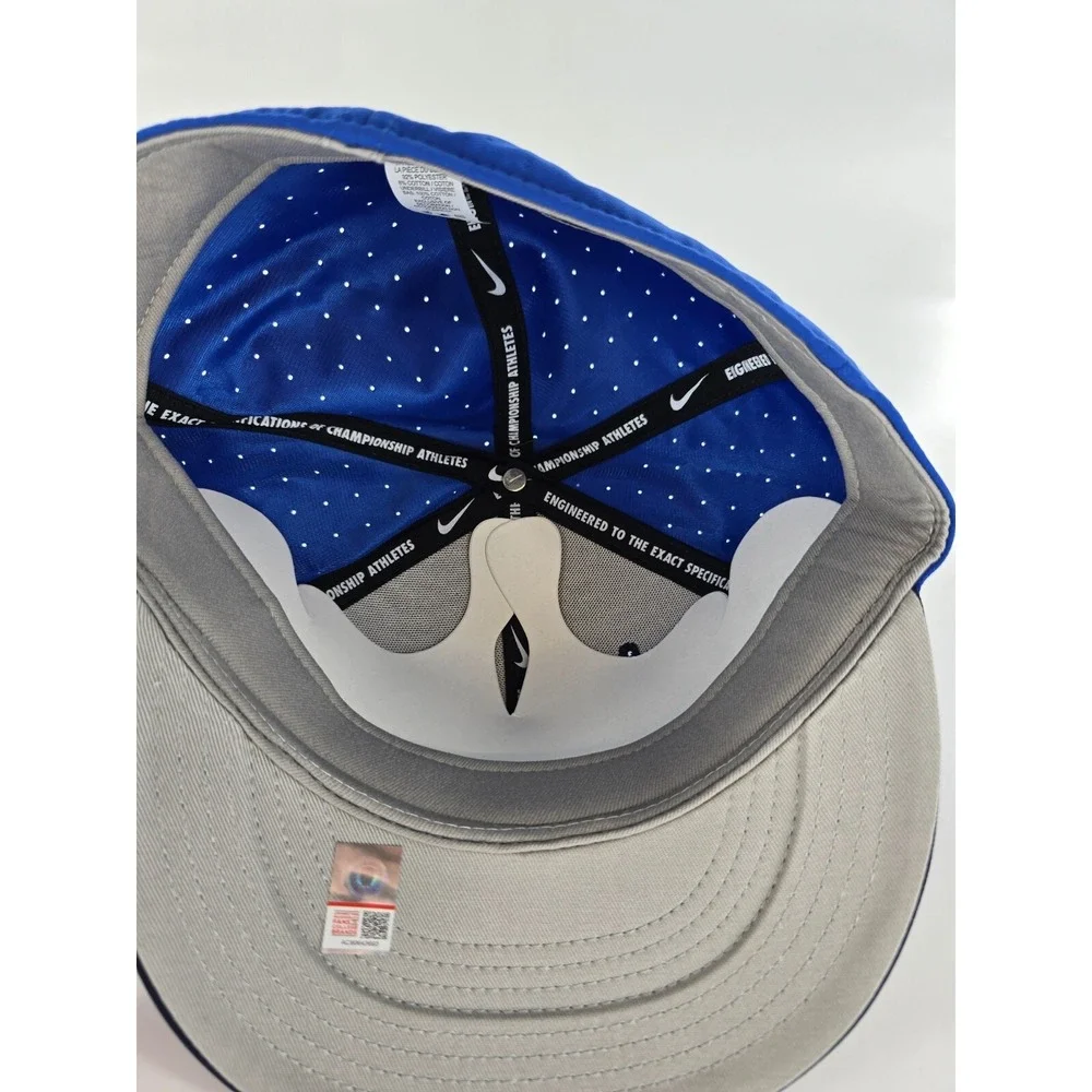 Nike BYU Cougars Flat Bill Cap Hat Adult 6 7/8 True Navy Blue Brigham Young New‎